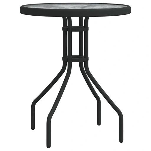 Vidaxl 3-Częściowy Zestaw Mebli Bistro Do Ogrodu, Czarny