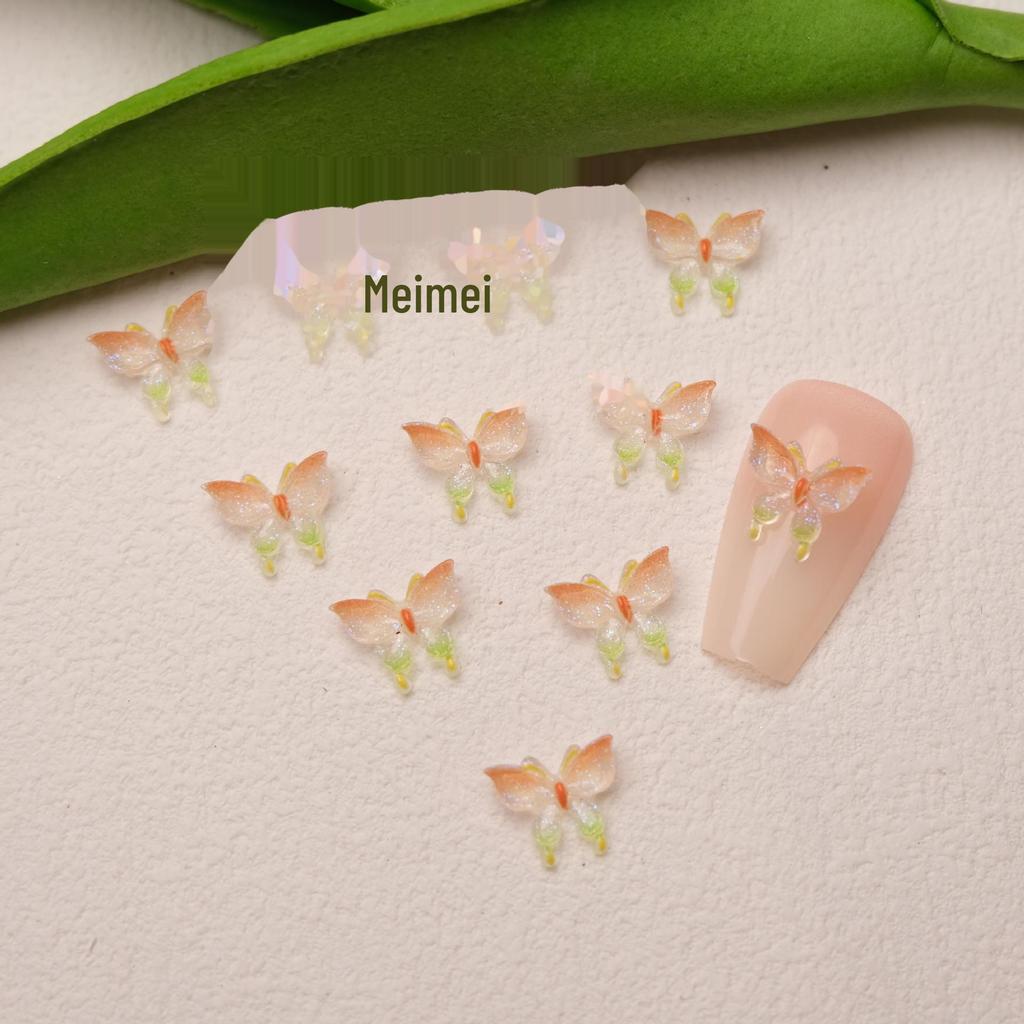 3D светящиеся бабочки для дизайна ногтей и чехол для телефона, аксессуары своими руками