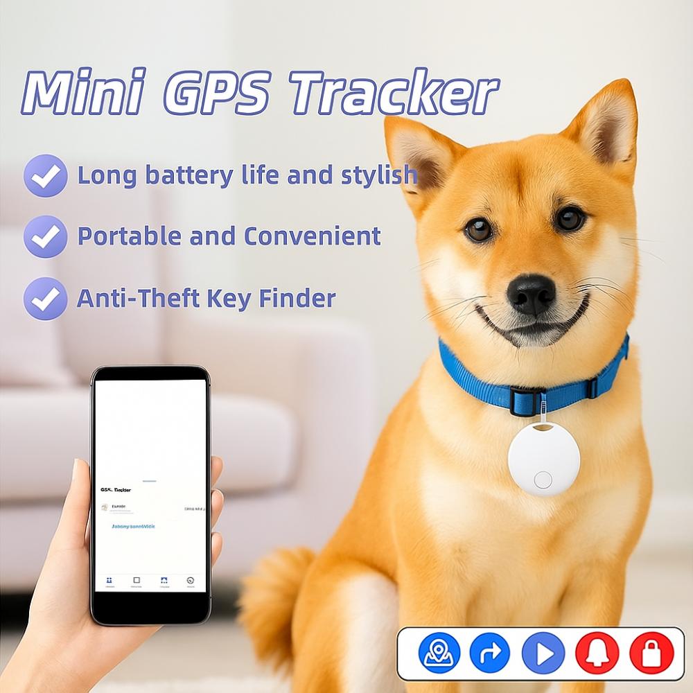 Real-Time Tracking Pet Smart Tracker Mini Anti Loss Tracker Bluetooth GPS Tracker  For IOS System