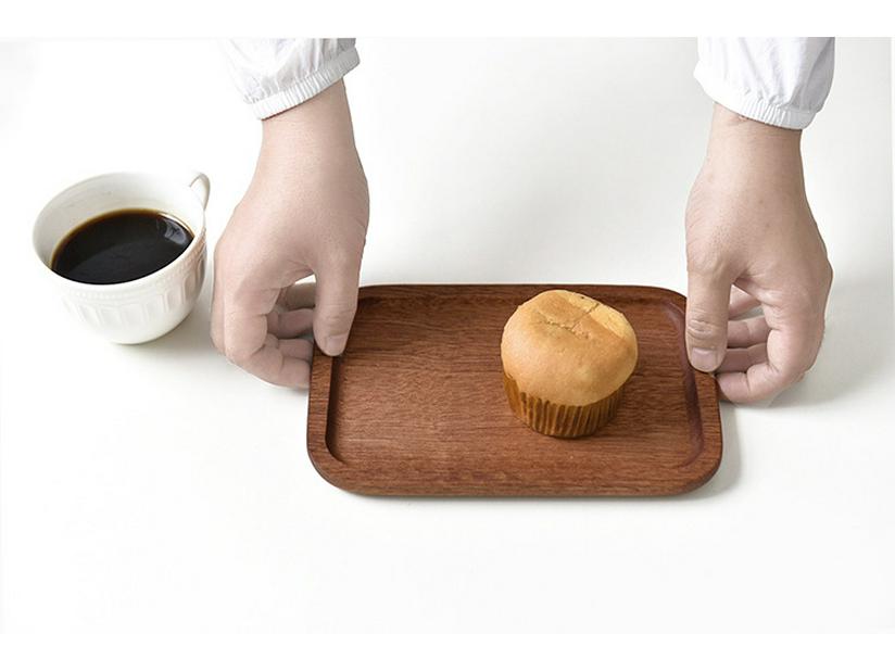 Japanese Solid Wood Rectangular Walnut Tray - Dinner, Dessert, or Fruit Plate
