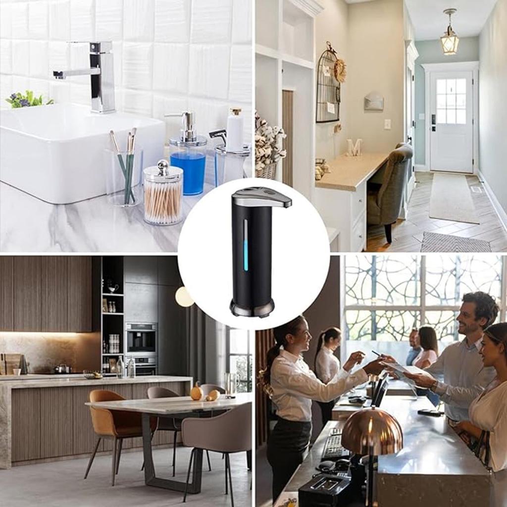 Автоматический инфракрасный дозатор мыла, дозатор мыла, бесконтактный дозатор мыла из нержавеющей стали с водонепроницаемым основанием для ванной комнаты, кухни, отеля