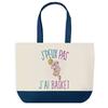 Tote Bag - PLANETEE - J'peux Pas Basket Astronaute Basketball - Bleu - Coton - 40 X 45 Cm