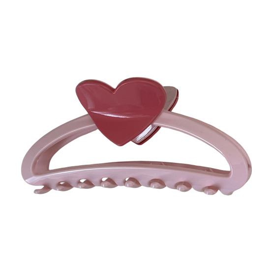 Hair Claw, Heart Design Hair Clip for Women, Stable Grip Back Head Hair Claw for Various Hairstyles Daily Wear Special Occasions