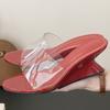 Fashion New PVC Transparent Wedge Slippers Women Sexy Open Toe Slide Sandals 2025 Summer Elegant Designer Shoes Sandalias De Mujer