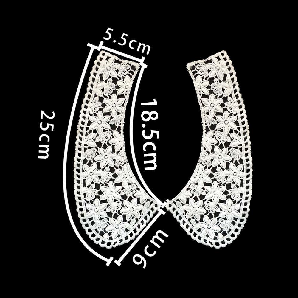 Black And White I Embroidery Hollow Milk Silk Water-Soluble Decoration With Clothing Collar Diy Sewing Lace Accessories