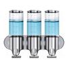 3-in-1 Shower Soap Dispenser 3x500ml Chamber Non-Drilled Wall Mounted Bathroom Shower Pump