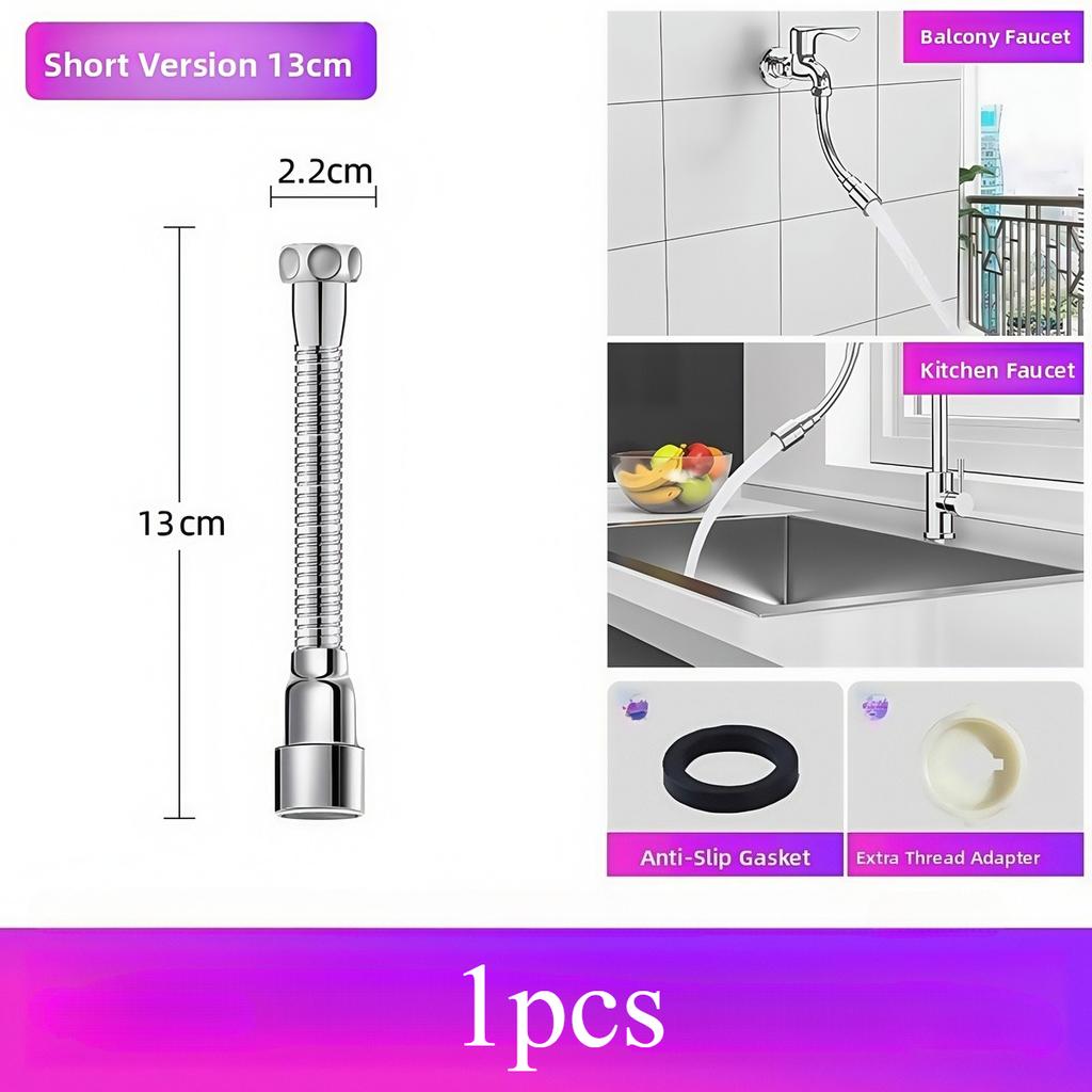 Универсальный удлинитель для смесителя 13-50 см из нержавеющей стали с вращением на 360° для кухни, ванной комнаты, раковины, брызгозащищенная насадка-аэратор, удлинительный шланг