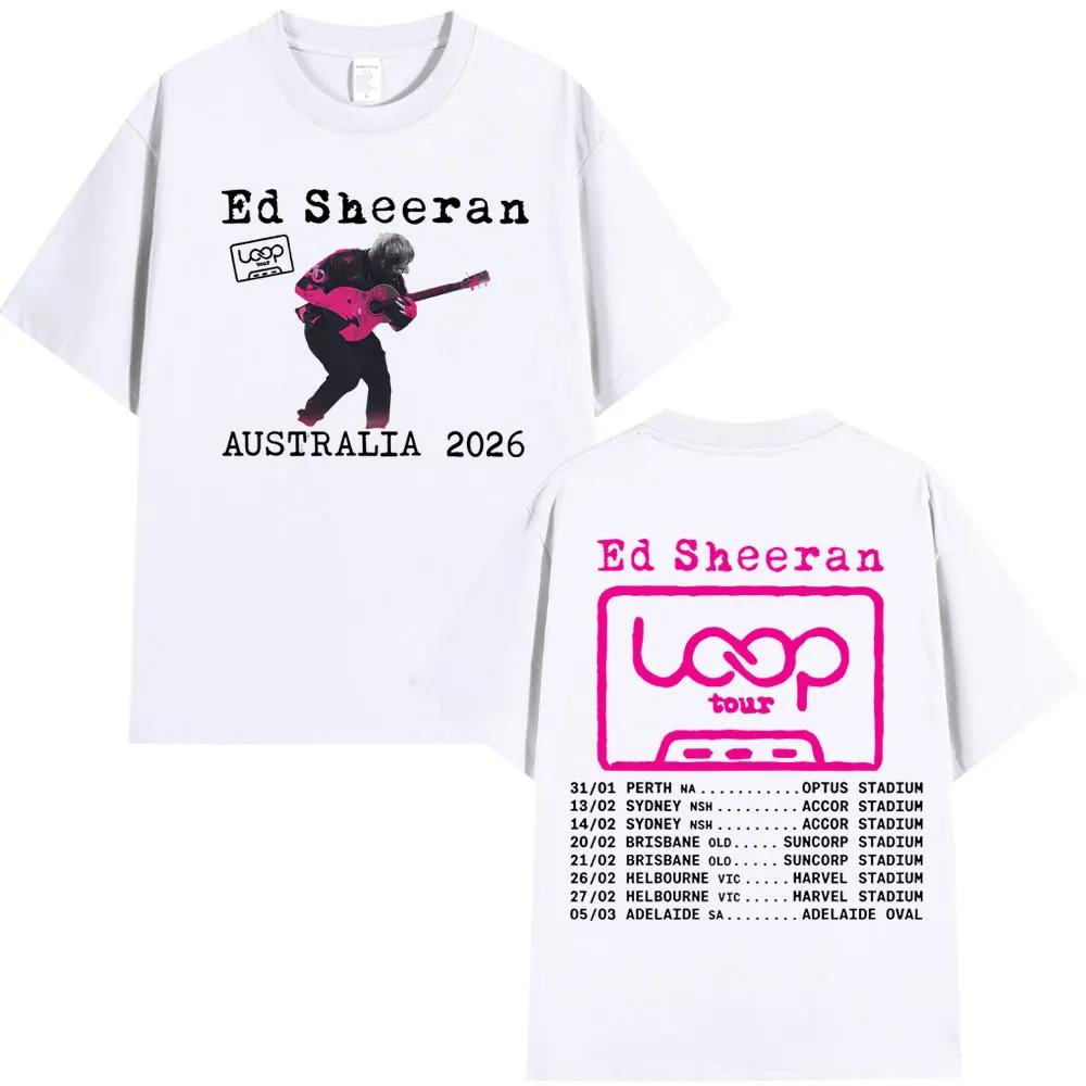 Ed Sheeran Printed Tshirt Australia Tour Merchandise Clothing Tshirt for Unisex and Women Fashionable and Popular Music Tshirt
