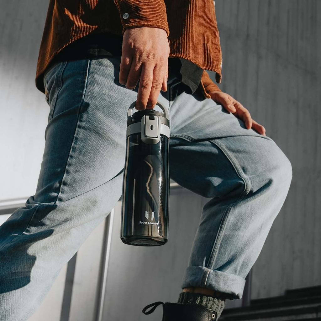 Super Sparrow 750ml Water Bottle Wide Mouth TouchGulp Water Bottle Tritan Drinking Bottle Lightweight and Sustainable for the and Outdoors - -