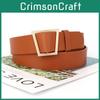 Womens Vintage Fashion Leather Belt With Trapezoid Metal Buckle And Adjustable Length For Trendy Outfits