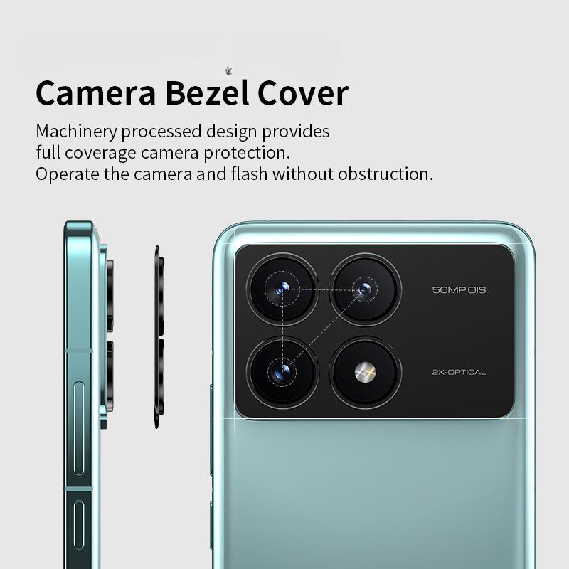 Aluminum Metal Rear Camera Lens Protector for Xiaomi Redmi K70 K70Pro K70E Lens Cover Screen Protector Lens Ring Film