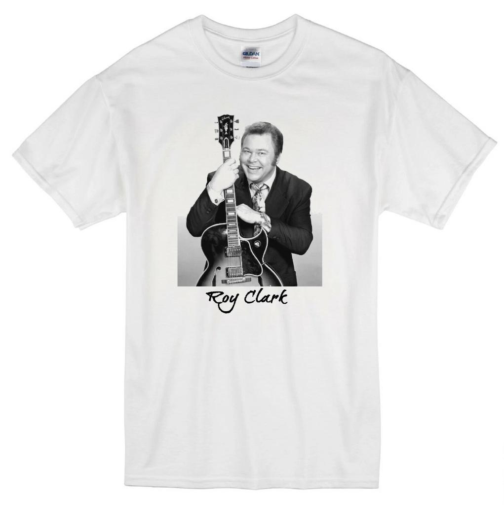 ROY CLARK COUNTRY MUSIC GUITAR SINGER HEE HAW RETRO WHITE T-shirt Tops Tees Unisex