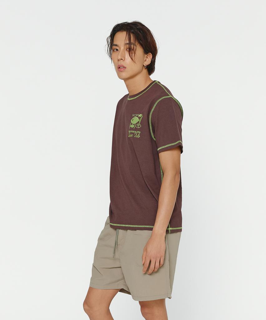 Umpa Brown Swim Club Футболка с коротким рукавом со стежками