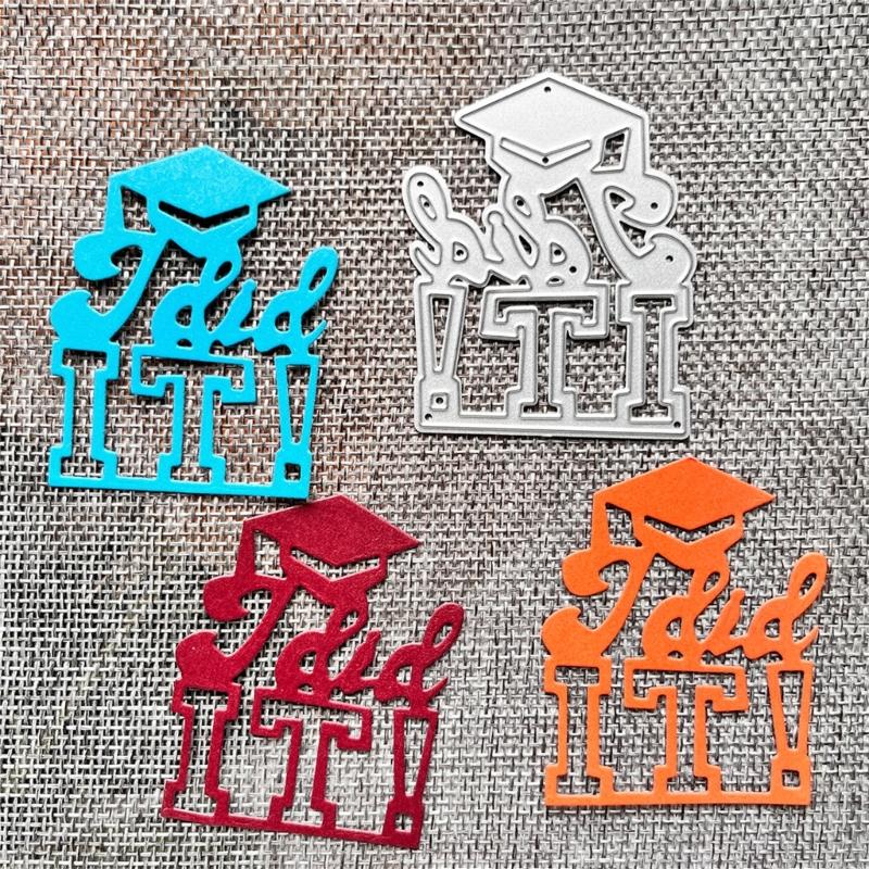 Металлические штампы для вырезания «Выпускной» DIY Craft Углеродистая сталь Шаблон для тиснения Трафарет Скрапбукинг для открыток Вырубка Форма
