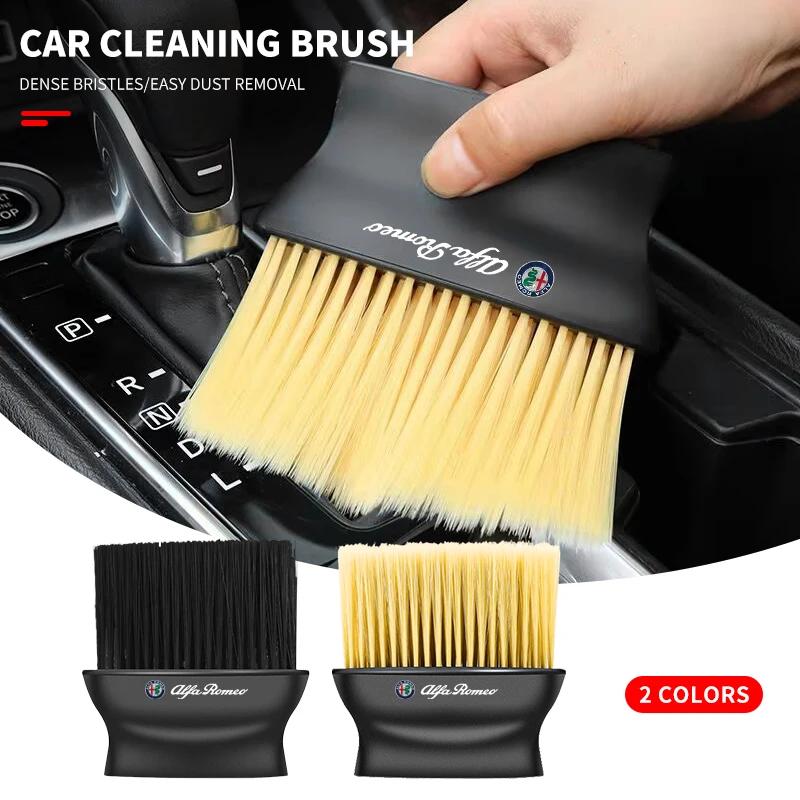 Car Detailing Dust Sweeping Tools Auto Interior Duster Brushes For Alfa Romeo Giulia Stelvio Junior Tonale 33 Stradale 4C Giu evx852