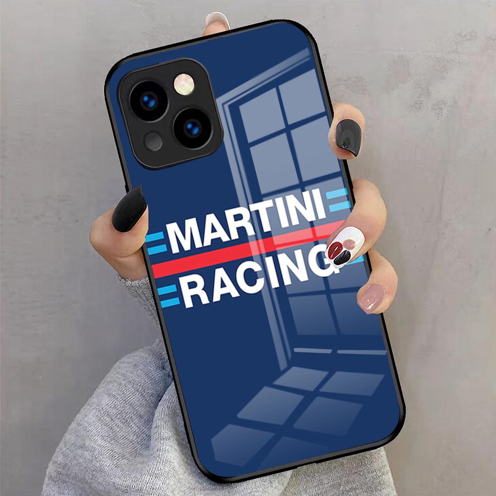 Чехол для телефона Racing M-Martini-ES для iPhone 17 Pro Max 16 15 14 Pro Max 13 11 X Xs Xr 8 7 Plus Стеклянная крышка