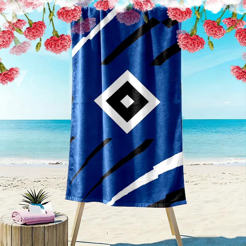 Пляжное полотенце Hamburger Sv Print, Большое Мягкое Быстросохнущее Полотенце для Пляжа Кемпинга Плавания
