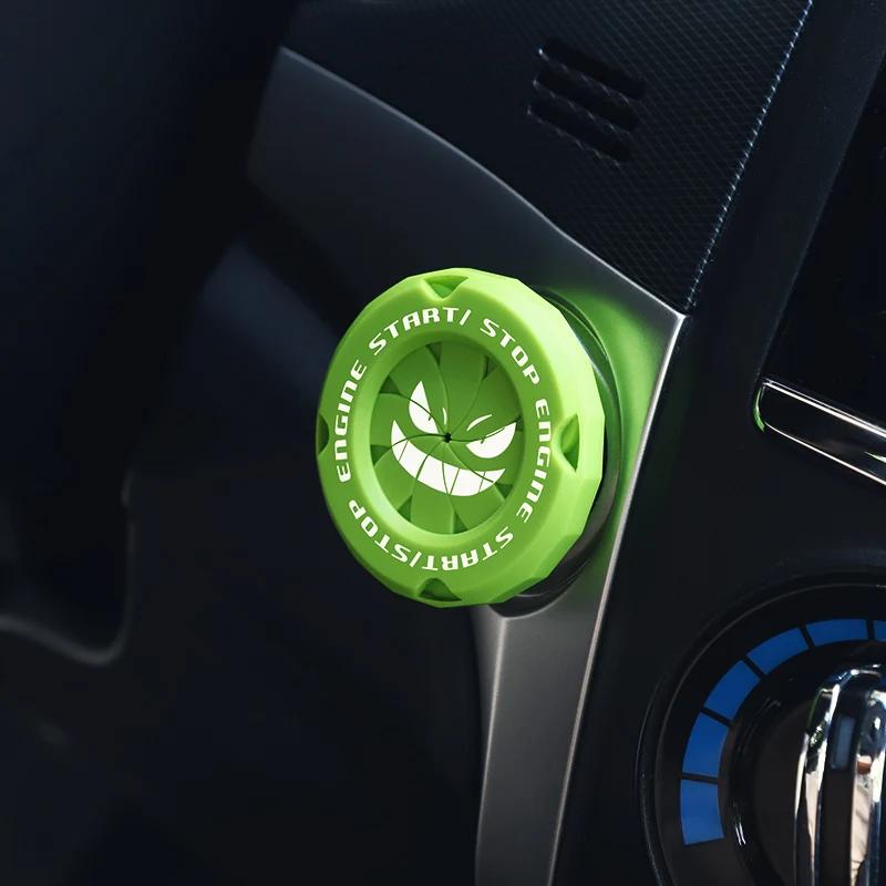 Крышка кнопки запуска и остановки автомобиля Onekey, декоративная наклейка для салона автомобиля, защитный чехол для переключателя зажигания и запуска двигателя, мотоциклетное кольцо StartRing