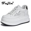 Fujin 7 см 2024 Air Mesh Platform Wedge Shoes Shunky Sneakers Women Summer Fashion Comfy Air Casual Shoes Female Vulcanize