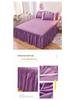Ruffled Bed Skirt: Non-Slip One-Piece Dust Cover for Girls, Sizes 1.5 & 1.8