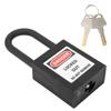 38 мм замок-блокиратор Tagout Lock нейлоновый коррозионно-стойкий изолированный безопасный навесной замок с ключом, черный