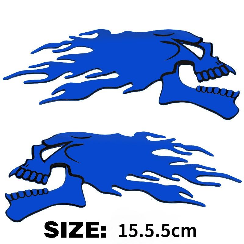 2 шт./пара Хэллоуин 3D Серебряный Хром Призрак Голова Черепа Авто Мотоцикл Стикер Автомобиля Стайлинг Украшения Эмблема Наклейки Наклейки