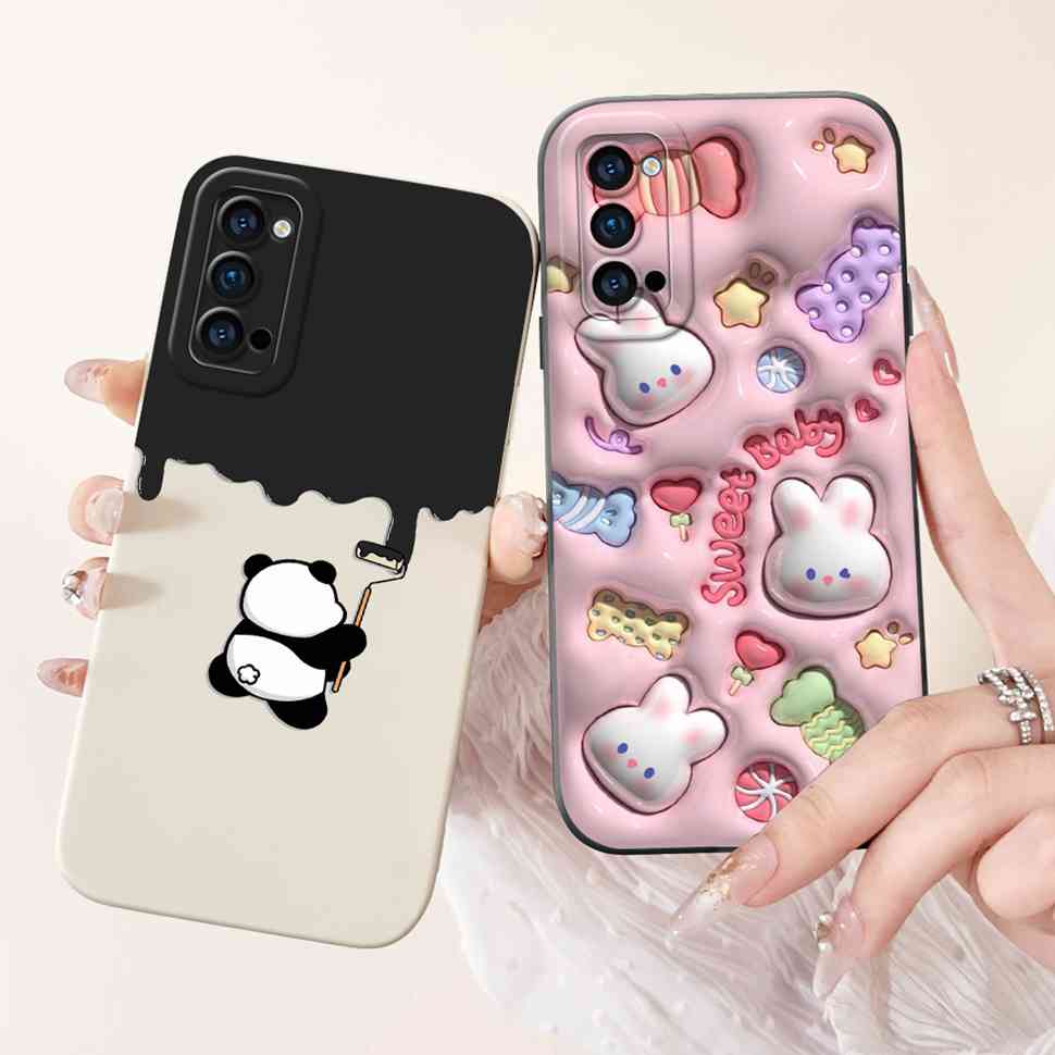 For Oppo Reno4 Pro 5G Case CPH2089 Luxury Art Painted Cover For Oppo Reno4 Reno 4 Pro 5G Phone Case Protector Soft Cover