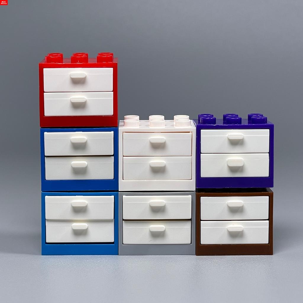 Коробка-шкафчик для кубиков MOC Контейнер 2x3x2 Шкафы Собираемые Частицы 4532 4533 Городской Дом Строительные Кирпичики Детали