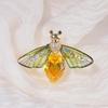 Versatile Cartoon Bee Brooches For Women Girls  Exquisite Cute Pins Temperament Shiny Corsage Clothing Accessories Gifts