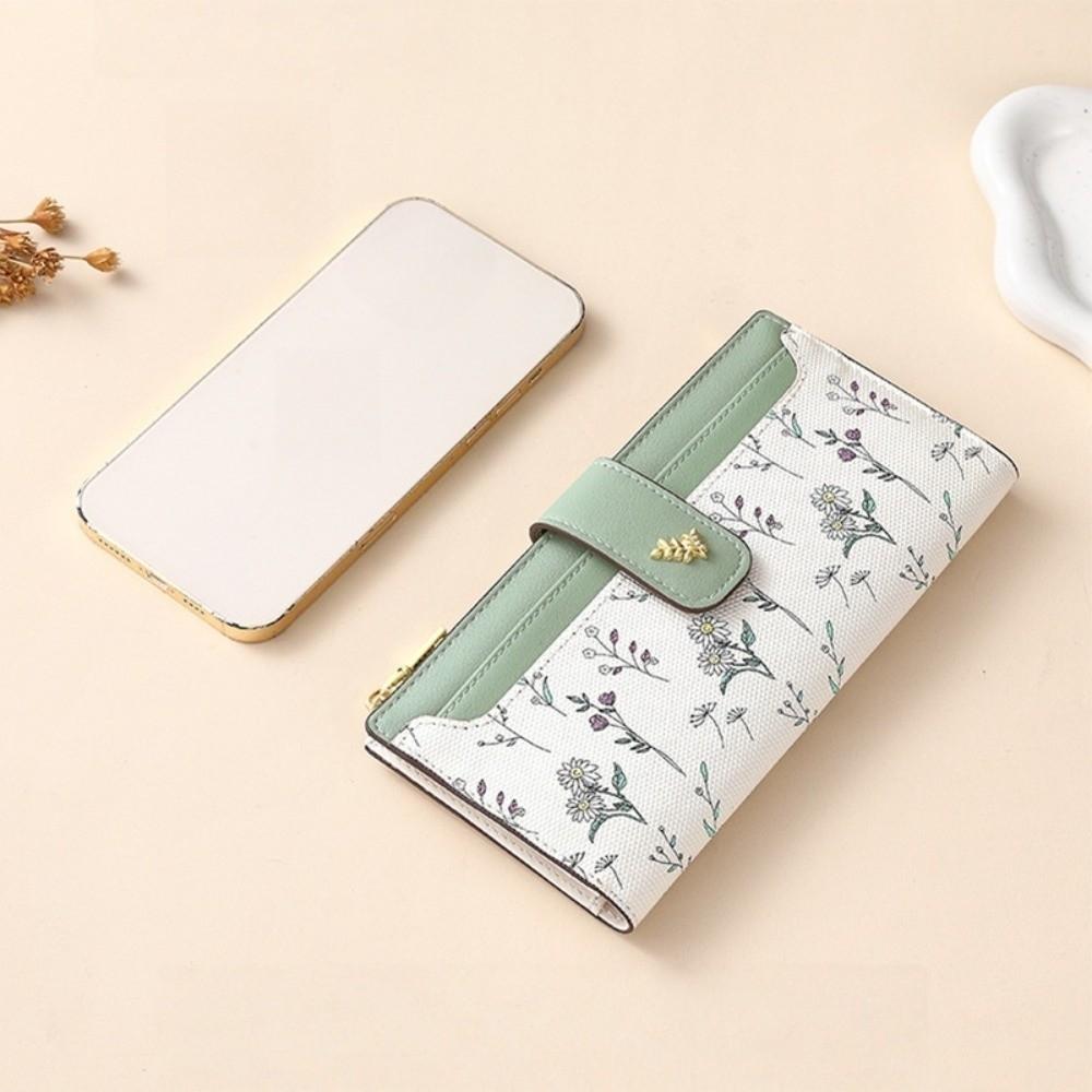 Handheld Long Folding Wallet Waterproof Check Credit Card Bag Fashion Money Purse Bag Travel