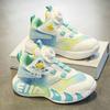 Boys Rotary Buckle 2025 New Spring and Autumn Wear-resistant Sports Shoes Medium and Older Children Boys Mesh Basketball Shoes