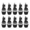 10Pcs Panel Mount Screw  Holder Case For Radio Glass Tube Fuses  X 20Mm