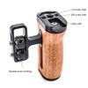 Ergonomic Wood Handgrip Cold Shoe Extension Handle for Camera Stabilization and Fill Light Accessory Mounting