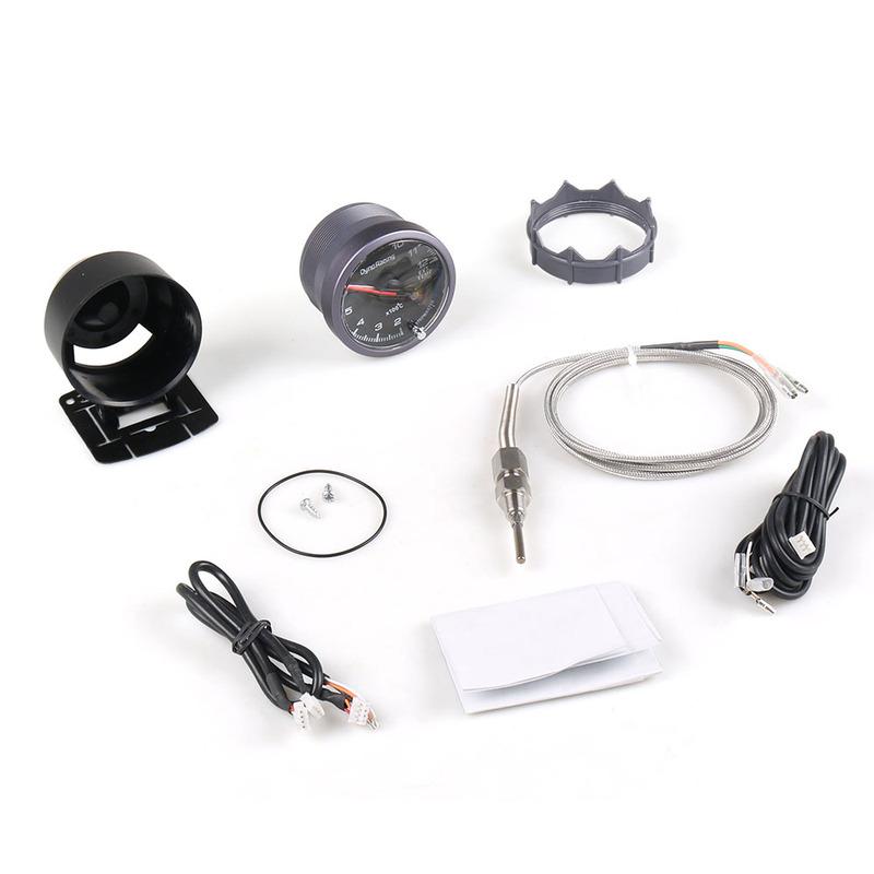 60mm EGT Gauge 200-1200°C White Amber Dual Light Peak Memory Exhaust Temp Car Meter