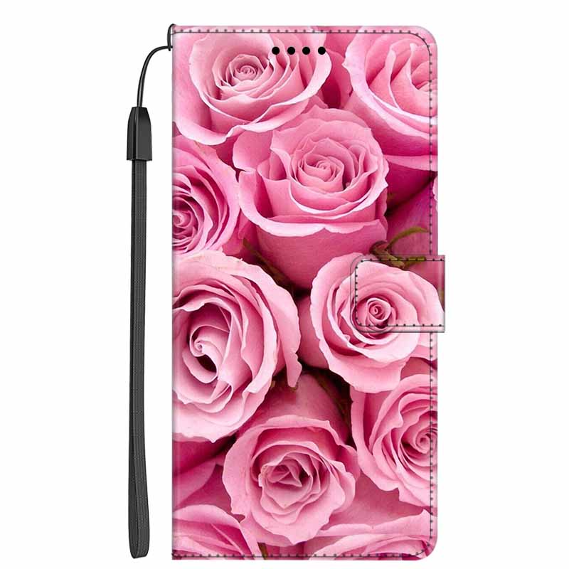 Защитный Роскошный Кожаный Чехол-Книжка на Магните Для Xiaomi Mi 11 Ultra с Рисунком Цветка Ударопрочный Чехол-Обложка Capa