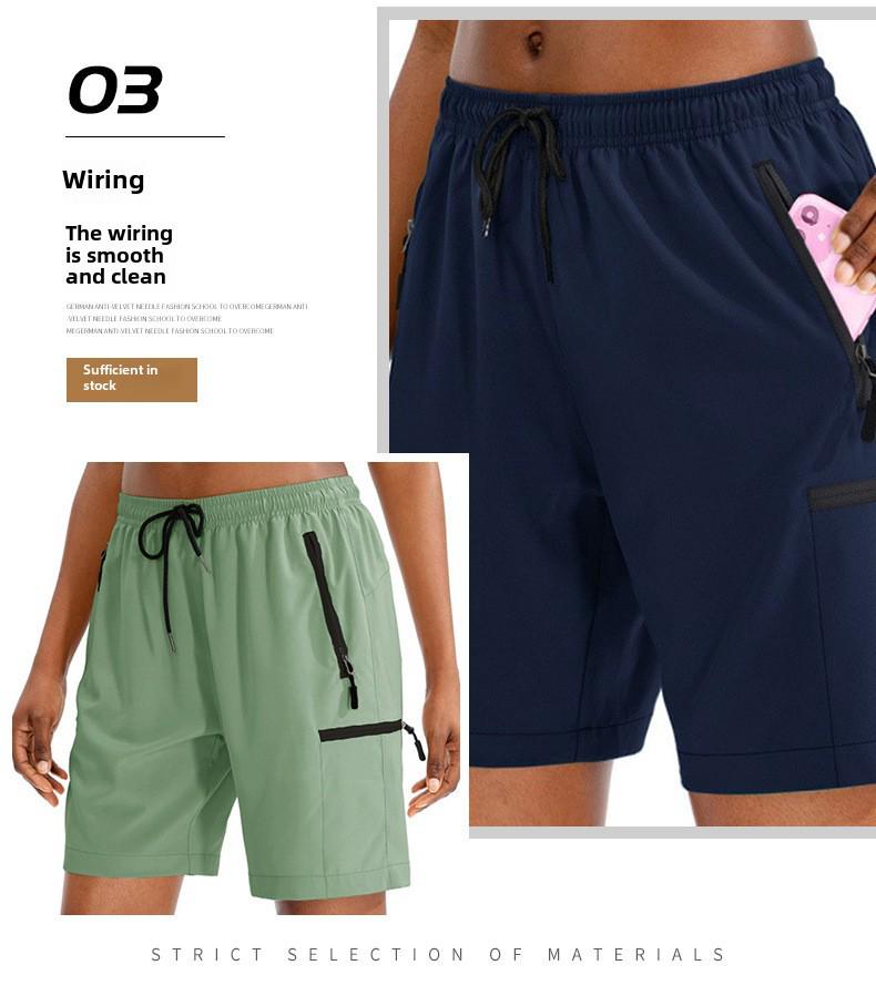 Женские летние быстросохнущие эластичные шорты - для отдыха, бега, фитнеса, активного отдыха