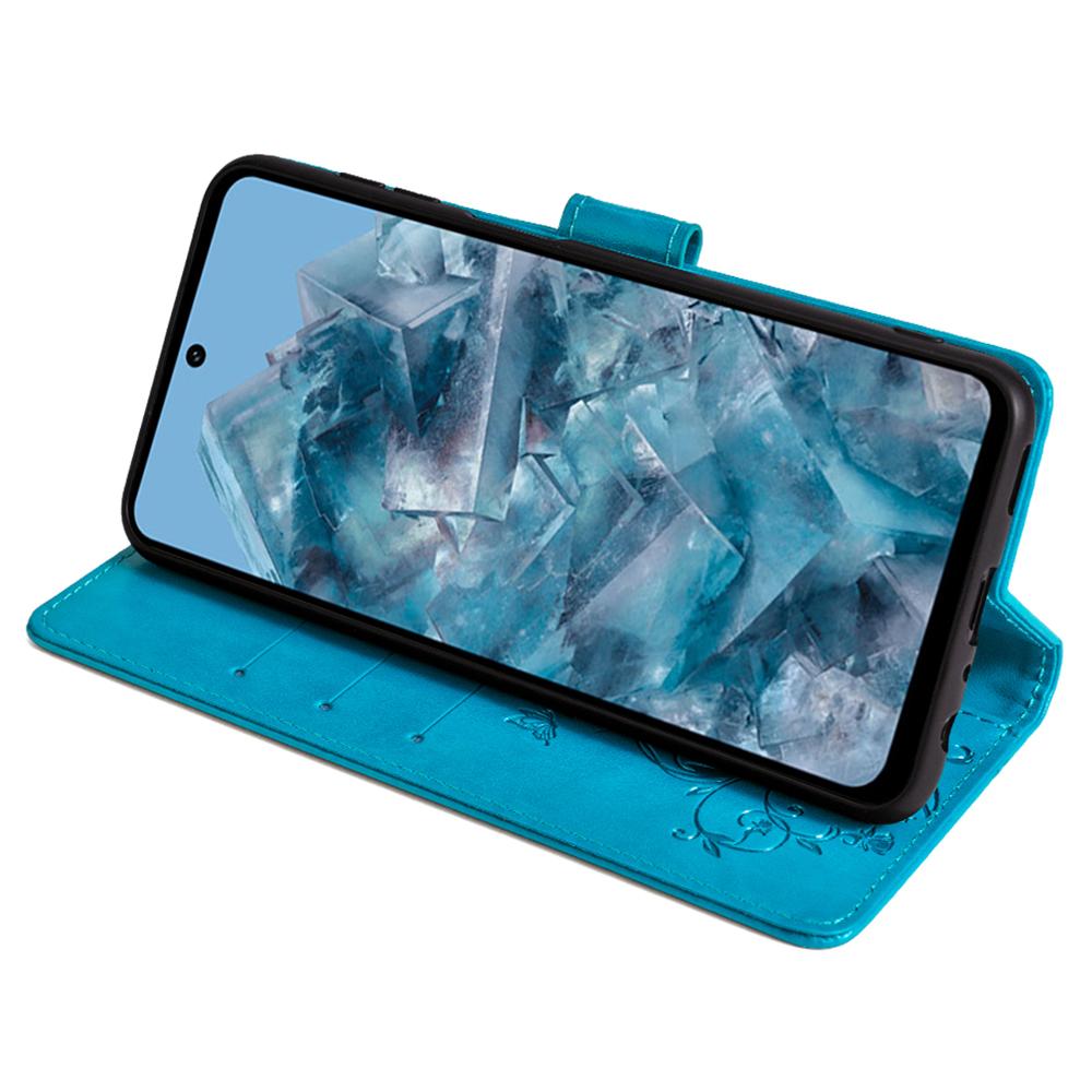 Чехол для Google Pixel 8 Pro из ПУ кожи с тиснением в виде бабочек и цветов, кошелек, откидная обложка для телефона