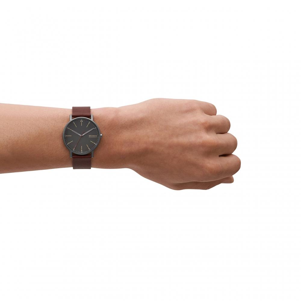 [Skagen] Часы Skagen Signatur SKW6860 мужские коричневые, оригинальный импортный продукт