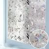 Flower Non-Adhesive Glass Sticker 3D Static Decorative Privacy Window Films Window Glass Sticker