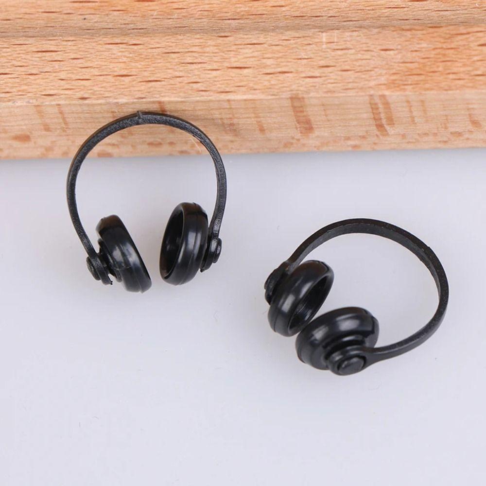 Plastic Miniature Headset Model Classic Toys Miniatures Wireless Earphone  Christmas Present