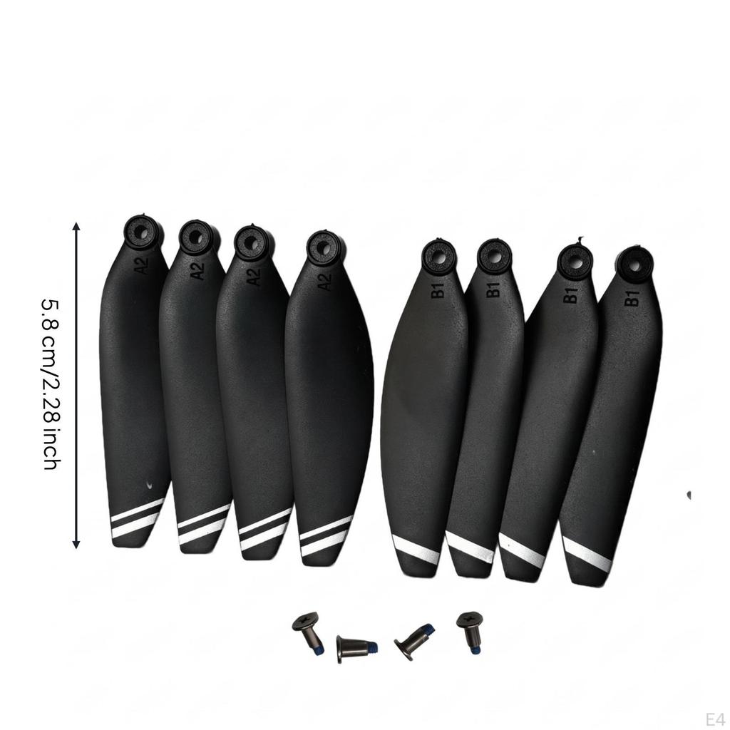8 Pieces 58 Mm Propeller Set Rounded Tapered 8-Bladed Mounting