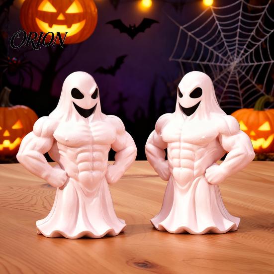 Прочный Настольный Аксессуар 3D Печатная Фигурка Призрака Баффа, Забавная Мускулистая Персонализированная Настольная Украшение для Комнаты, Жуткий Хэллоуин Декор, Оригинальное Домашнее