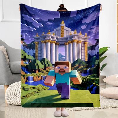 Minecraft 289 Blanket Durable Comfort Suitable for Bedding Livingroom Seaside All-Season Use Modern Unique Gift for Family and Friends Camping