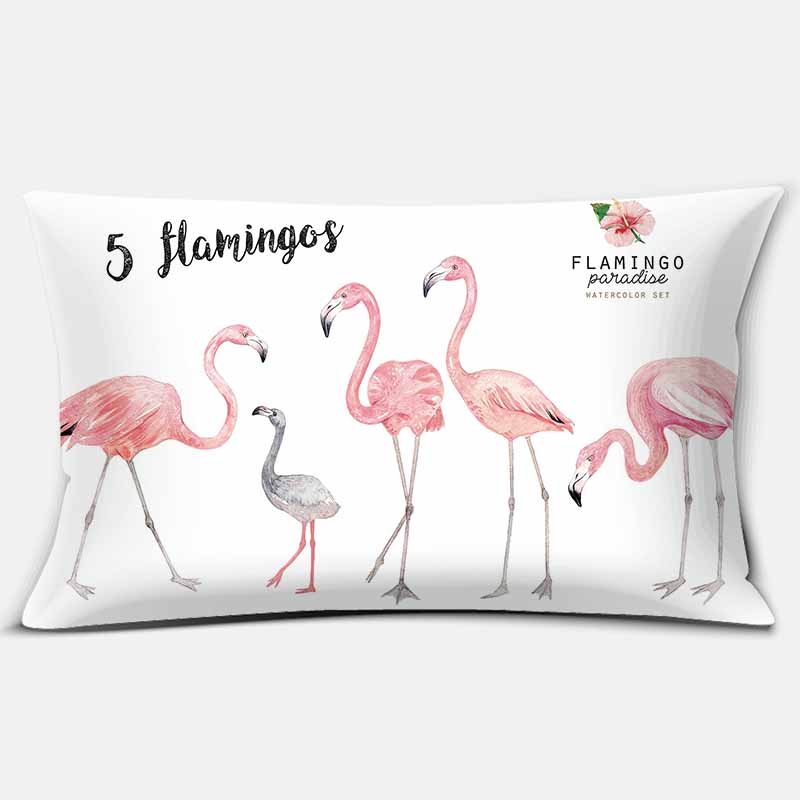 Модное растение Фламинго украшение дома автомобильный диван наволочка 30 см * 50 см