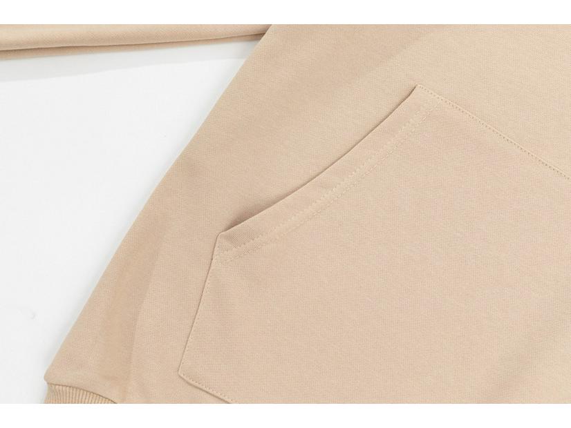 Unisex Terry Fleece Badge Hoodie - Solid Color, Long-Sleeve Island Style