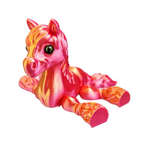 Игрушка Лошадь, напечатанная на 3D-принтере, Шарнирная лошадь с гибкими суставами, Стресс