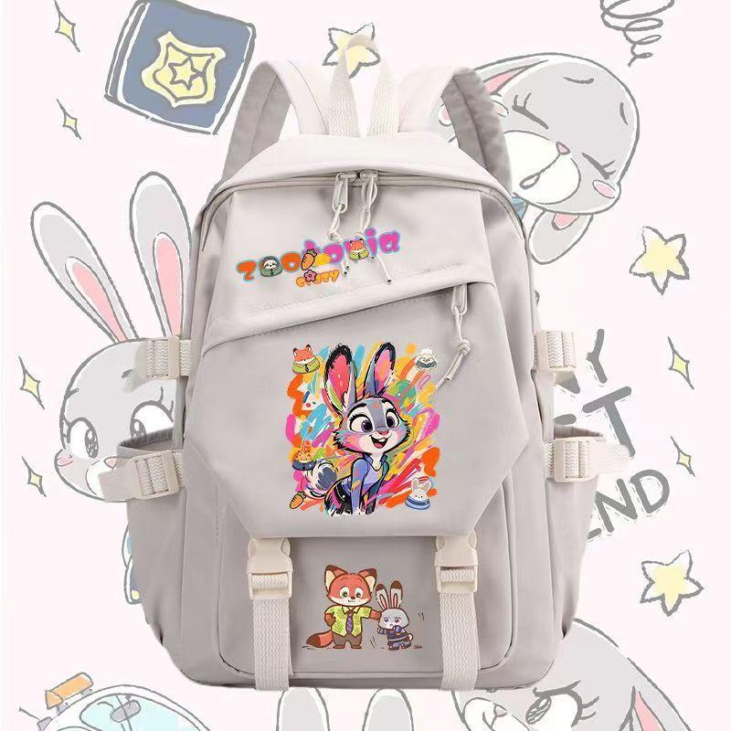 Crazy Animal City Animation Peripheral Judy Nick Fox Elementary School Bag Men'S And Women'S Casual Large Capacity Backpack