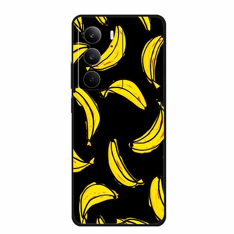 Для Realme Narzo 80 Lite 5G Чехол Narzo80 Lite Чехол Мультяшный Кот ТПУ Черный Силикон Мягкий Чехол для Телефона Для Realme Narzo 80Lite Funda