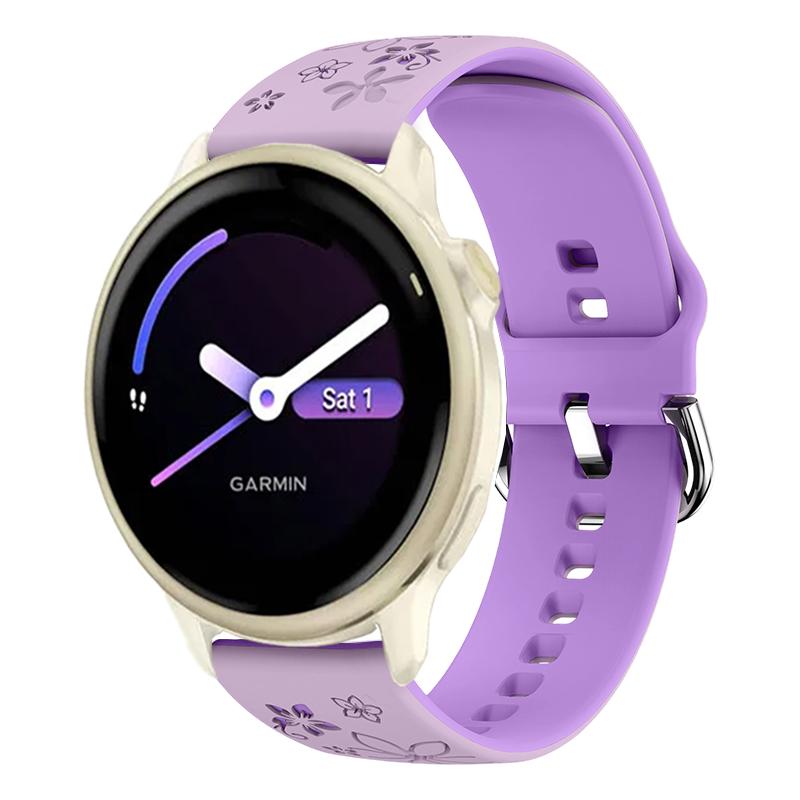 20 мм Лазерная гравировка Силиконовый ремешок Удобный для Garmin Vivoactive 6 Запасной ремешок для Forerunner 570 42 мм