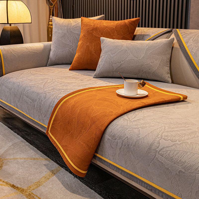 Sofa Cushion Non-Slip Four Seasons Universal Light Luxury Modern High-End Leather Sofa Cover Simple Advanced Cushion
